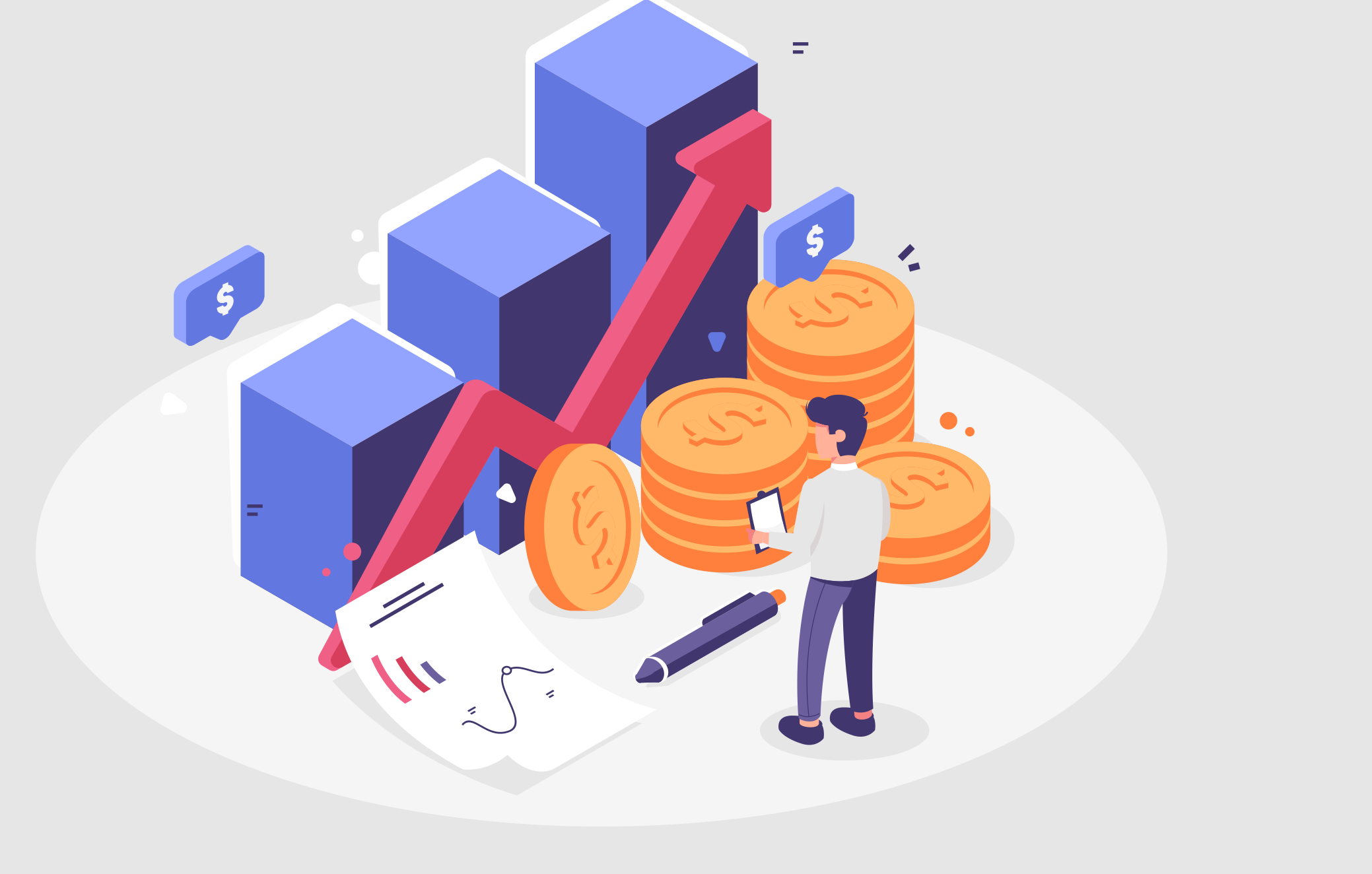 Trade uses. Коммерческая иллюстрация. Инвестиционная платформа. Investment illustration. Invest illustration.